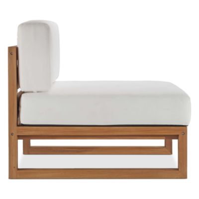 Upland Outdoor Patio Teak Wood Armless Chair