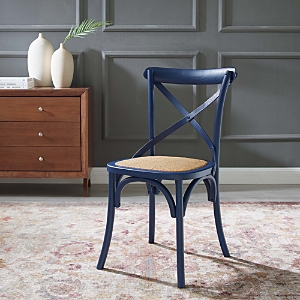Shop Modway Gear Dining Side Chair In Midnight Blue