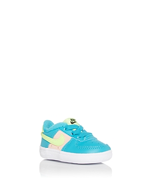 Nike Unisex Force 1 Low Top Crib Sneakers - Baby In Blue/yellow