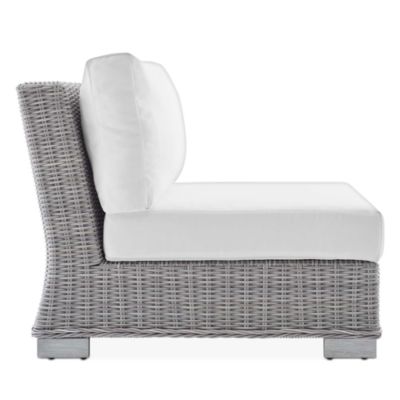 Conway Sunbrella&reg; Outdoor Patio Wicker Rattan Armless Chair