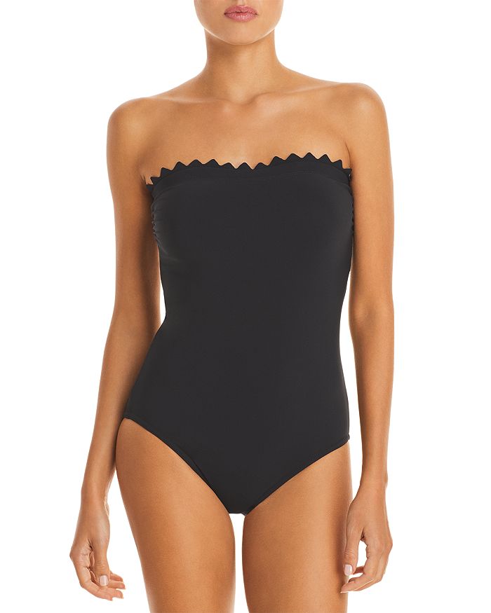 KARLA COLLETTO INES SCALLOPED BANDEAU ONE PIECE SWIMSUIT,372-060-BL