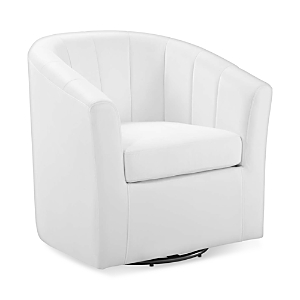 Modway Prospect Performance Velvet Swivel Armchair In White
