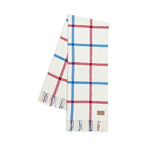 Lands Downunder Plaid Throw In Red Poppy/marina