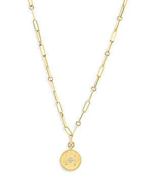 Roberto Coin 18K Yellow Gold Venetian Princess Diamond Medallion Lariat Necklace, 19
