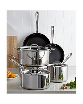 All-Clad - Stainless Steel Nonstick 10-Piece Cookware Set