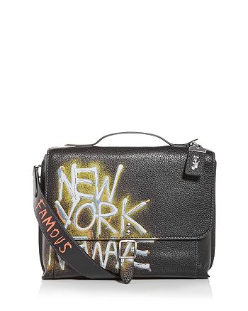 COACH x Jean Michel Basquiat Rogue Leather Messenger Bag | Bloomingdale's