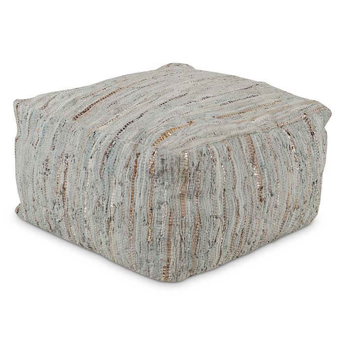 Surya Anthracite Pouf In Natural