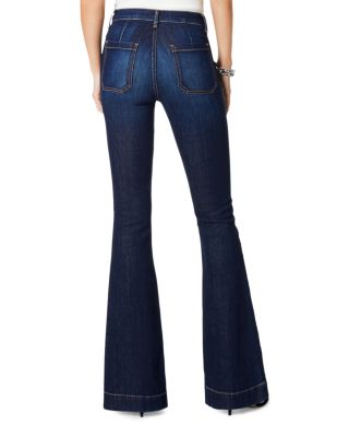 Cindy High Rise Flared Jeans in Dark Wash