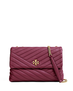 Tory Burch Women's Small Kira Chevron Leather Shoulder Bag In Imperial Garnet