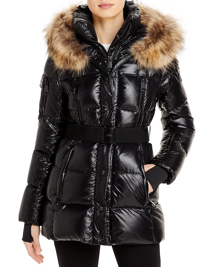 SAM. Millennium Fur Trim Down Coat | Bloomingdale's