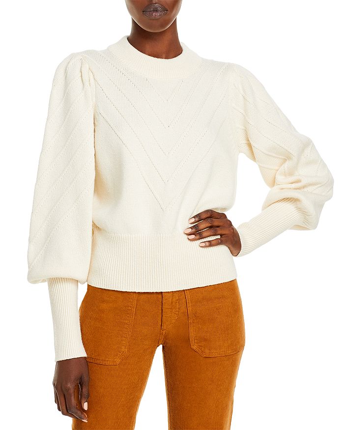 FRENCH CONNECTION Balloon Sleeve Cropped Sweater | Bloomingdale's