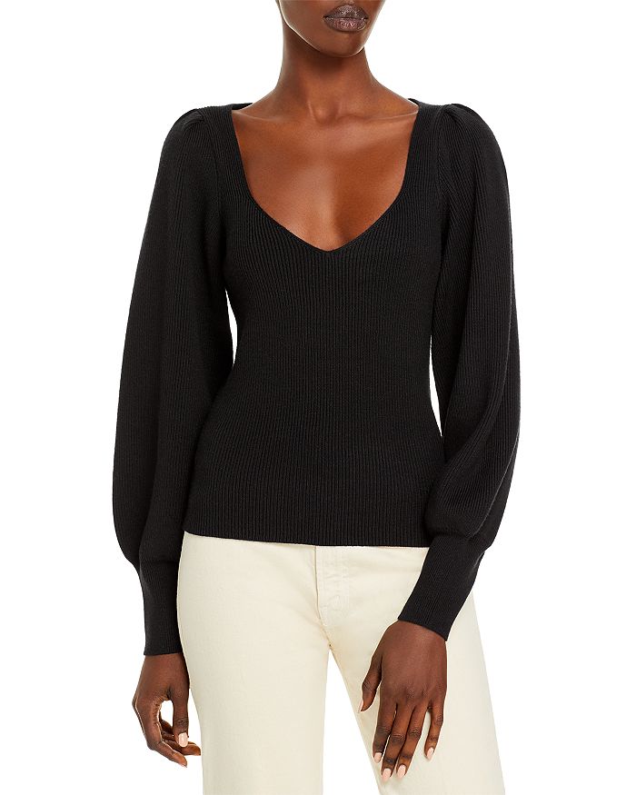 FRENCH CONNECTION Joss Puff Sleeve Knit Sweater Bloomingdale's