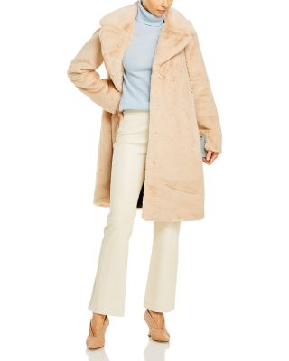 Faux-Fur Coat with Wide Lapels - Exclusive