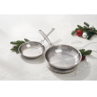 Signature Stainless Steel Fry Pans, Set of 2