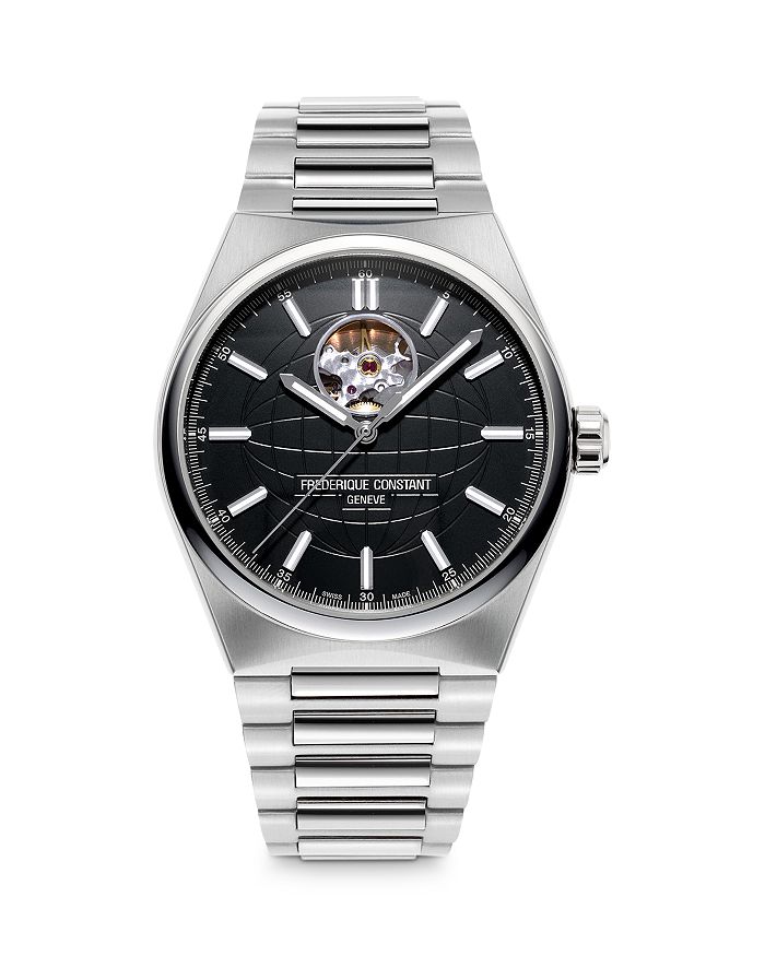 Frederique Constant Federique Constant Highlife Heartbeat Watch & Interchangeable Strap, 41mm In Silver/black