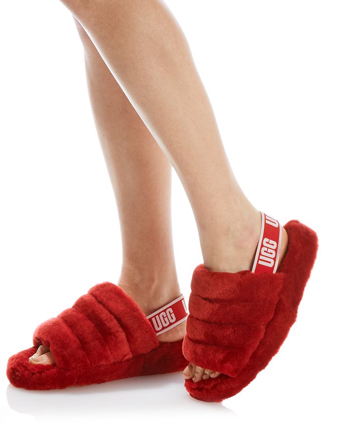 red ugg slip ons