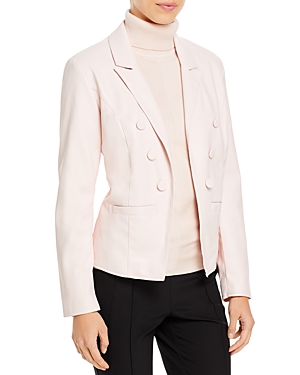 T Tahari Faux Leather Jacket In Pink Charm