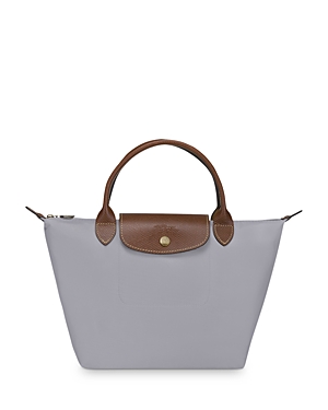 Longchamp Le Pliage Small Top Handle Nylon Handbag In Gray