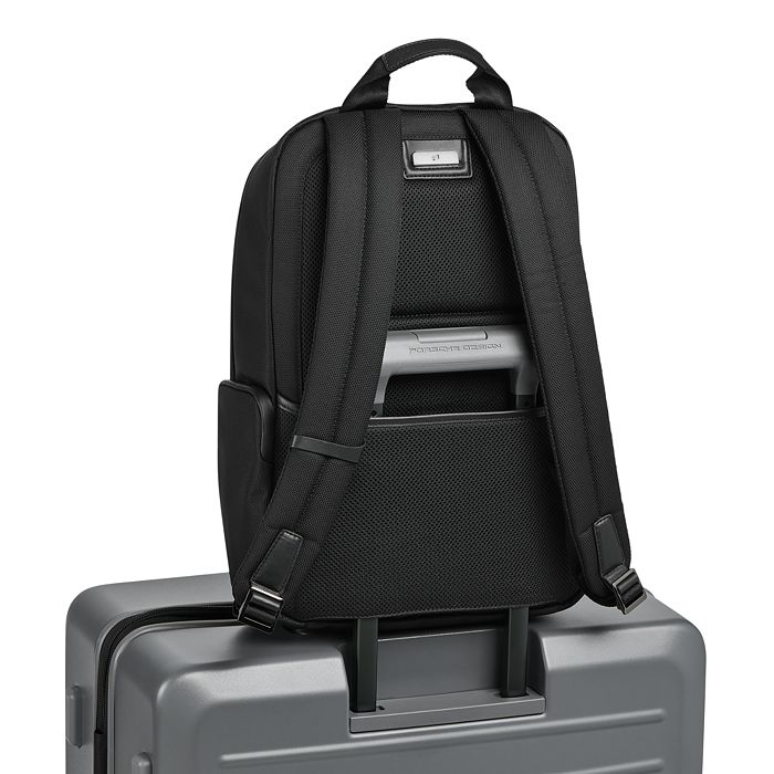 Porsche Design Roadster Small Water Resistant Nylon & Leather Backpack In Black