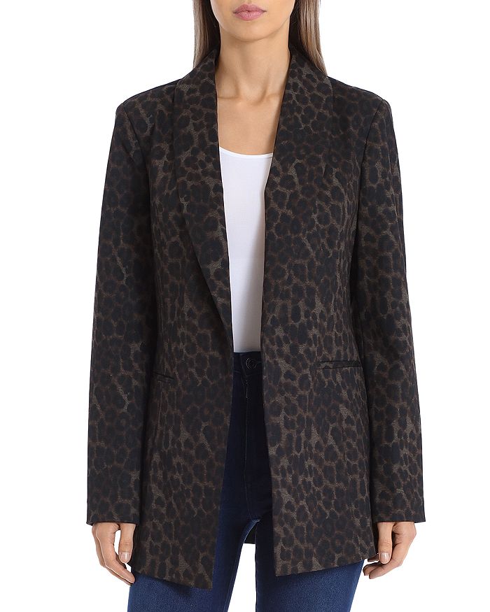 Bagatelle Shawl-collar Blazer In Leopard