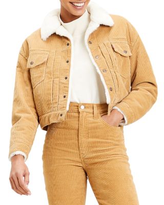 long faux fur lined trucker jacket
