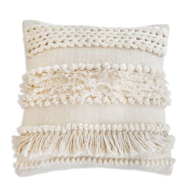 POM POM AT HOME - Iman Handwoven Ivory Pillow, 20" x 20"