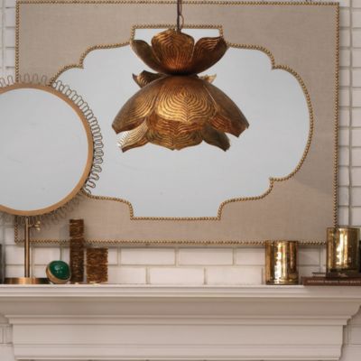 Flowering Lotus Pendant, 12.5"