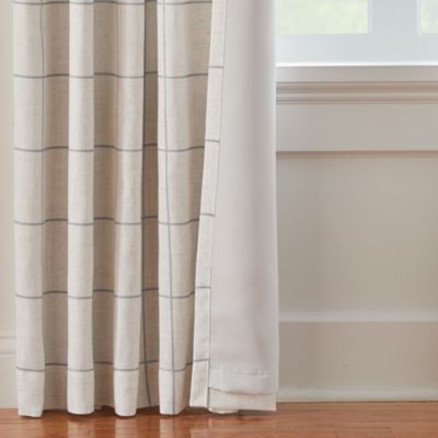 Brighton Windowpane Plaid Blackout Curtain Panel