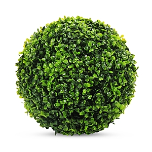 Le Present Boxwood Ball Faux Topiary Arrangement In Green Finish, 10 Diameter