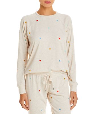 PJ Salvage Damen Loungewear Rainbow Sunsets Hoody: Bequemer Hoody Mit Dip-Dye & Farbigen Bruststreifen – Relaxed Fit