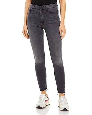 Mother High-Rise Cropped Skinny Jeans in Lighting Up Lanterns