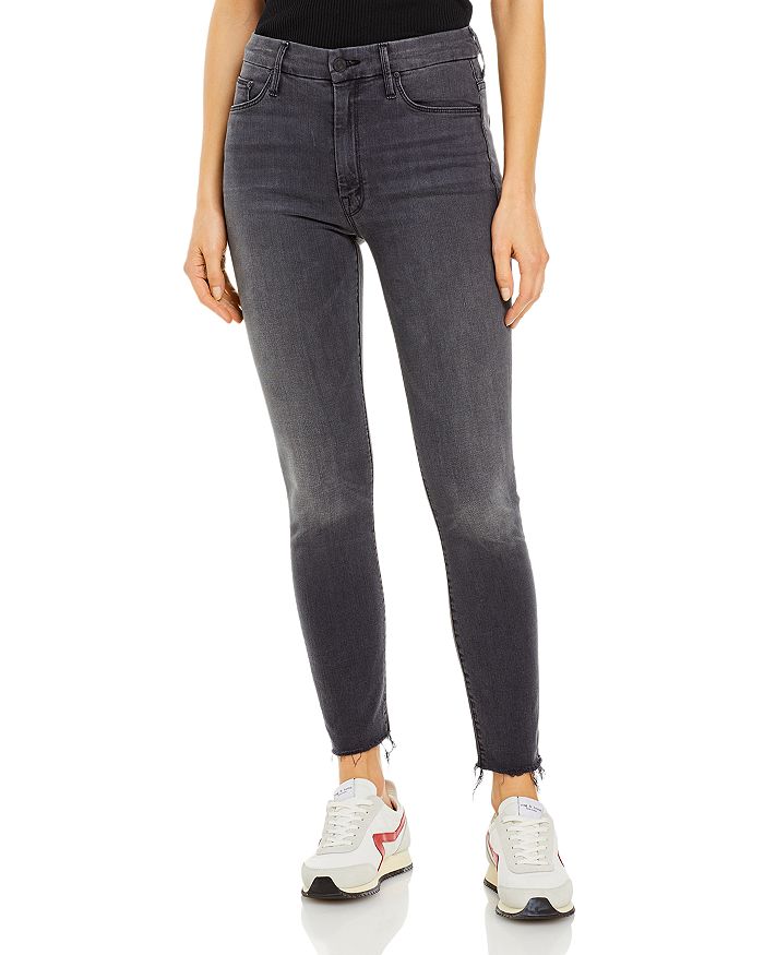 MOTHER High-Rise Cropped Skinny Jeans in Lighting Up Lanterns ...