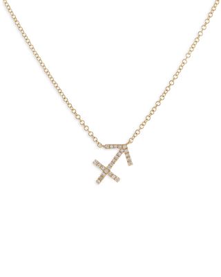 Adinas Jewels Pave Sagittarius Pendant Necklace, 16-18