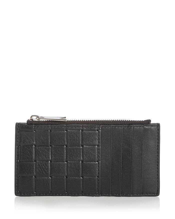 Bottega Veneta Embossed Leather Zip Card Case | Bloomingdale's