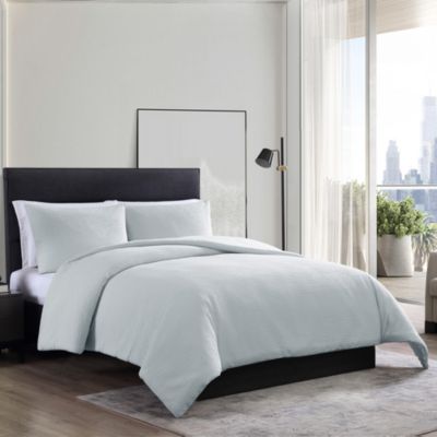 Waffle Pique Duvet Cover Set, Queen