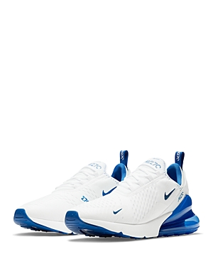 Nike Men's Air Max 270 Low Top Sneakers In White/blue