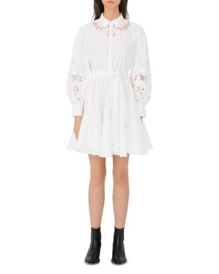 maje roman floral print lace inset dress Long floral dress with cut-outs Printed For Women