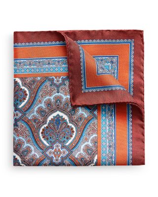 Eton - Paisley Silk Pocket Square