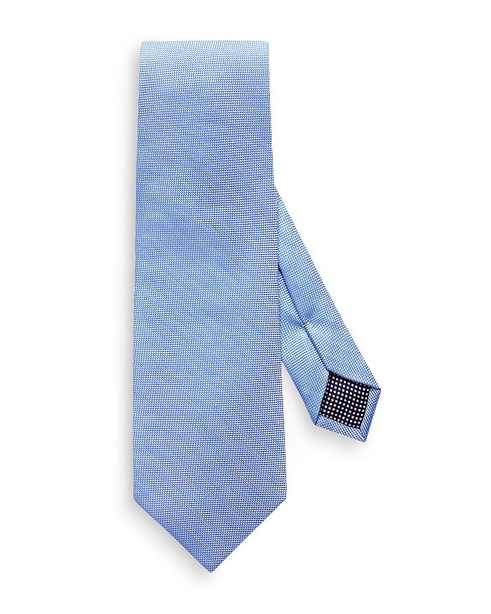 Shop Eton Solid Silk Classic Tie In Blue
