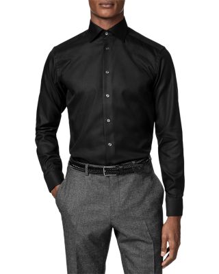 Eton - Slim Fit Diagonal Weave Shirt