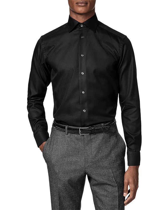 Eton Diagonal Weave Slim Fit Dress Shirt | Bloomingdale's