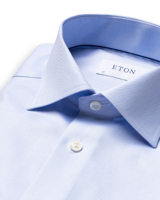 Contemporary Fit Diagonal Weave Shirt