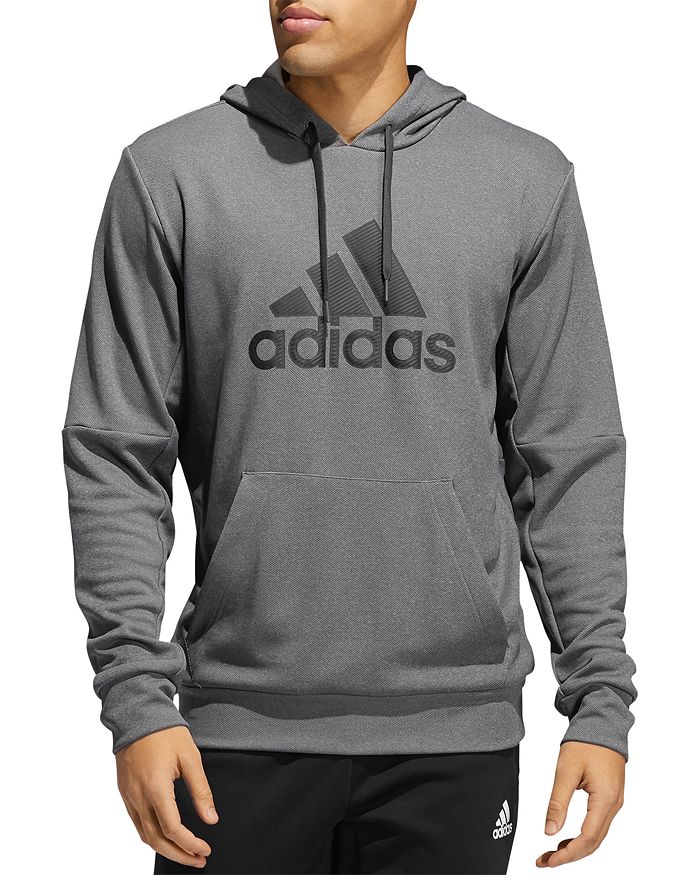 Adidas Originals Graphic Logo Hoodie In Dark Gray/black