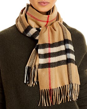 Burberry Mid Grey Reversible Check and Monogram Cashmere Scarf