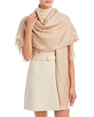 logo jacquard traveler scarf