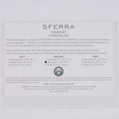 SFERRA Somerset Medium Queen Pillow
