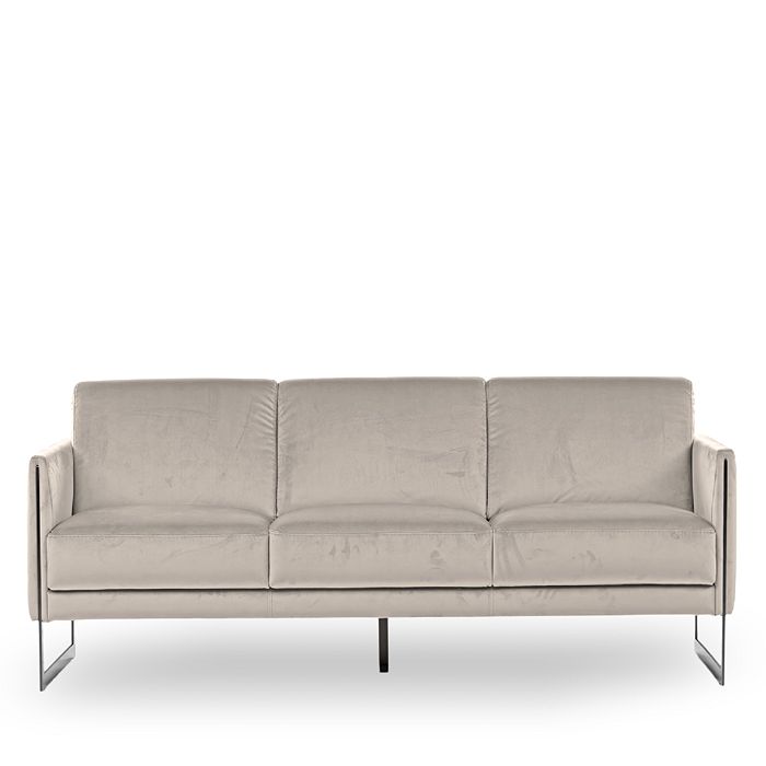 Giuseppe Nicoletti Coco Velvet Sofa In Dubai 3914 Beige - Stainless Steel