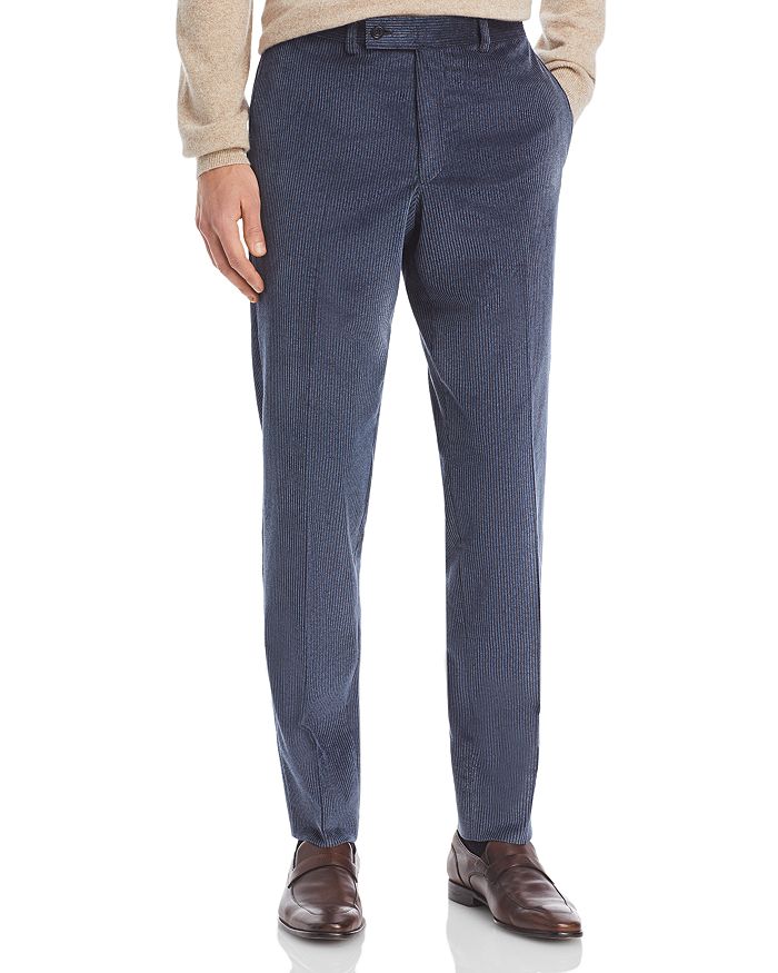 Jack Victor Yarn-dye Corduroy Regular Fit Pants In Blue