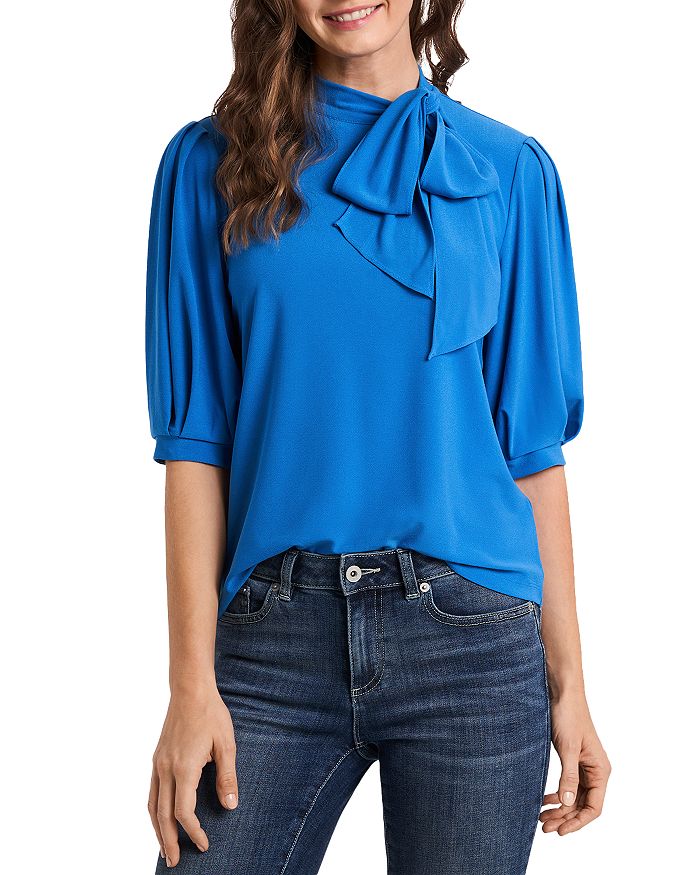 Puff Sleeve Bow Top