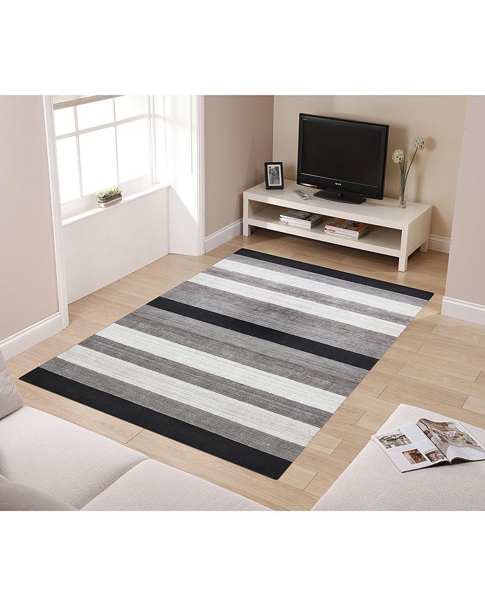 Shop Amer Rugs Blend Beth Area Rug, 2' X 3' In Charcoal